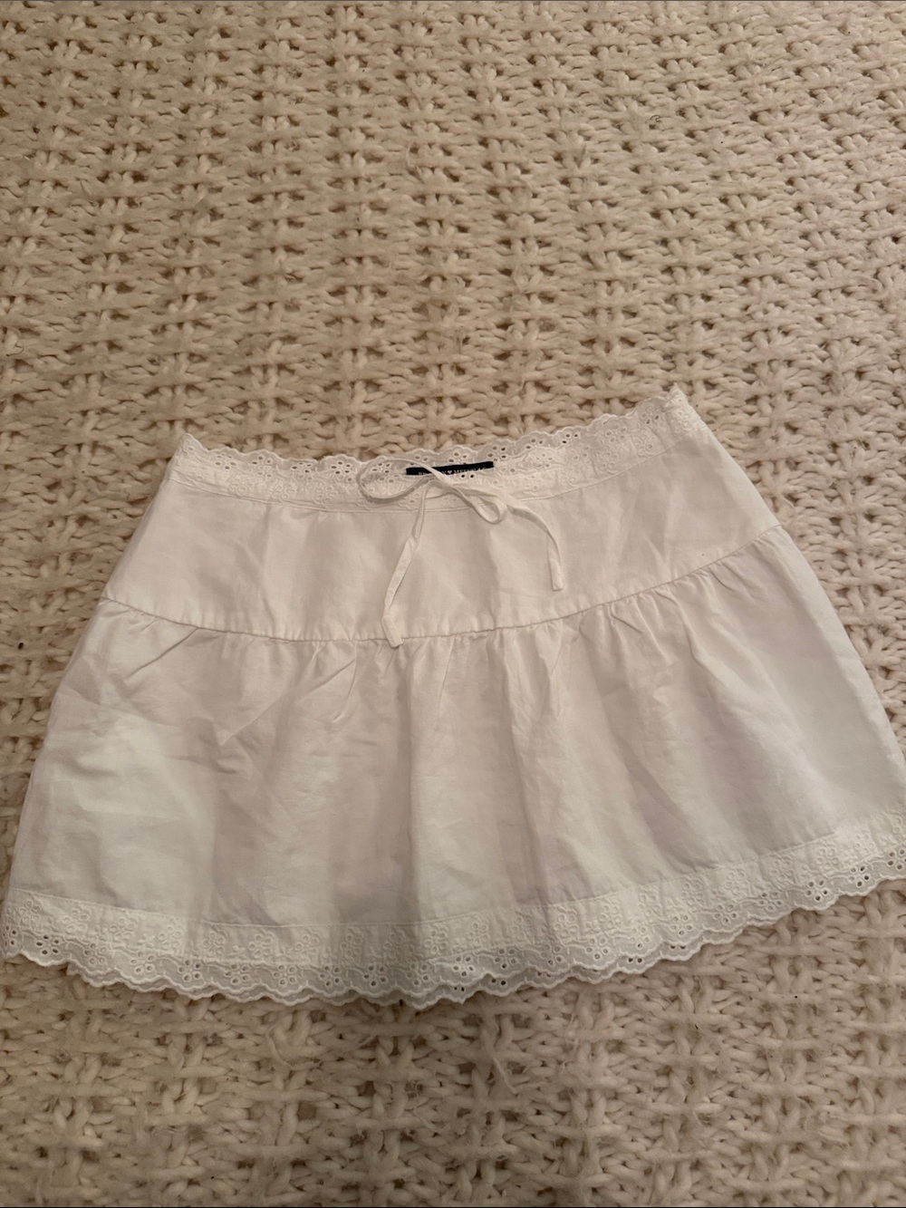Brandy Melville white mini skirt